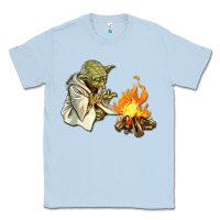 Dusty Blue Yoda is warming up Classic Tee - artisFamous