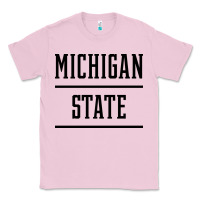 Bubblegum Pink Michigan MI State vintage Athletic Style Classic Tee - artisFamous