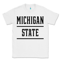 White Michigan MI State vintage Athletic Style Classic Tee - artisFamous