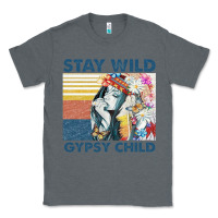 Charcoal Heather stay wild gypsy child letter rainbow Classic Tee - artisFamous