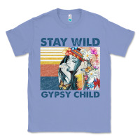 Colony Blue stay wild gypsy child letter rainbow Classic Tee - artisFamous