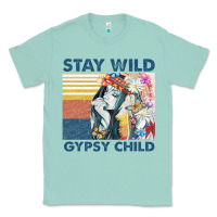 Seafoam stay wild gypsy child letter rainbow Classic Tee - artisFamous