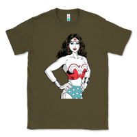 Army Green wonder woman Classic Tee - artisFamous