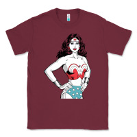 Burgundy wonder woman Classic Tee - artisFamous