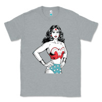 Heather Grey wonder woman Classic Tee - artisFamous