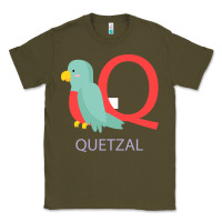 Army Green Cute Quetzal Kid's Classic Tee - artisFamous