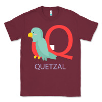 Burgundy Cute Quetzal Kid's Classic Tee - artisFamous
