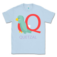 Dusty Blue Cute Quetzal Kid's Classic Tee - artisFamous
