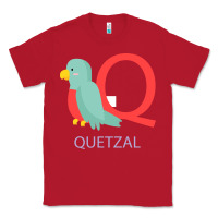 Red Cute Quetzal Kid's Classic Tee - artisFamous