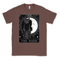 Chestnut tarot card crescent moon and cat graphic Classic Tee - artisFamous