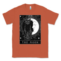 Copper tarot card crescent moon and cat graphic Classic Tee - artisFamous