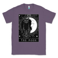 Lavender tarot card crescent moon and cat graphic Classic Tee - artisFamous