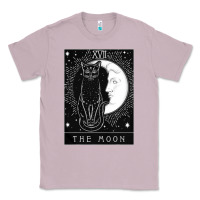 Lilac tarot card crescent moon and cat graphic Classic Tee - artisFamous