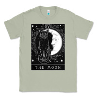 Matcha tarot card crescent moon and cat graphic Classic Tee - artisFamous