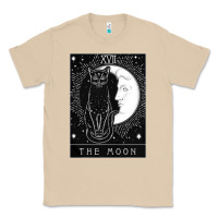 Mushroom tarot card crescent moon and cat graphic Classic Tee - artisFamous