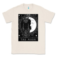 Natural tarot card crescent moon and cat graphic Classic Tee - artisFamous