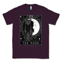 Plum tarot card crescent moon and cat graphic Classic Tee - artisFamous