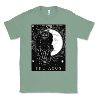 Sage tarot card crescent moon and cat graphic Classic Tee - artisFamous