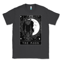 Smoke tarot card crescent moon and cat graphic Classic Tee - artisFamous