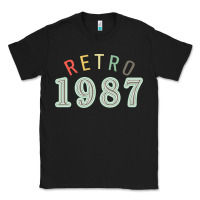 Black Retro 1987 Classic Tee - artisFamous