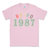 Bubblegum Pink Retro 1987 Classic Tee - artisFamous