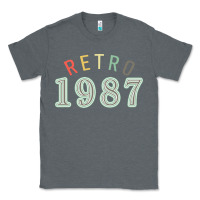 Charcoal Heather Retro 1987 Classic Tee - artisFamous