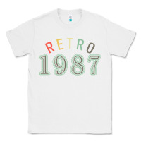 White Retro 1987 Classic Tee - artisFamous