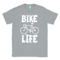 Heather Grey bike life Classic Tee - artisFamous