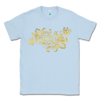 Dusty Blue Gold2 Classic Tee - artisFamous