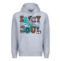 Heather Grey sassy little soul Premium Hoodie - AdoDesignShop