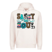 Pale Pink sassy little soul Premium Hoodie - AdoDesignShop