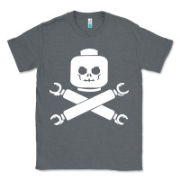 Charcoal Heather block face pirate Classic Tee - artisFamous