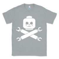 Heather Grey block face pirate Classic Tee - artisFamous
