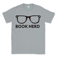 Heather Grey book nerd Classic Tee - artisFamous