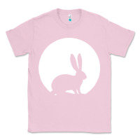 Bubblegum Pink bunny and full moon funny Classic Tee - artisFamous