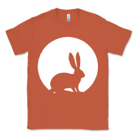 Copper bunny and full moon funny Classic Tee - artisFamous