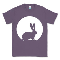 Lavender bunny and full moon funny Classic Tee - artisFamous