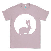Lilac bunny and full moon funny Classic Tee - artisFamous
