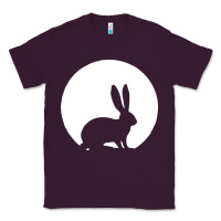 Plum bunny and full moon funny Classic Tee - artisFamous
