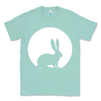 Seafoam bunny and full moon funny Classic Tee - artisFamous