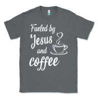 Charcoal Heather Fueled by jesus and coffee Classic Tee - artisFamous
