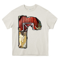 Cream farm life alphabet lowercase letters r Heavy Core Tee - BundleAndBundleShop