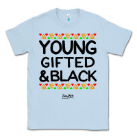 Dusty Blue young gifted and black african american men Classic Tee - artisFamous