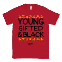 Red young gifted and black african american men Classic Tee - artisFamous