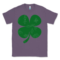 Lavender distressed green four leaf clover Classic Tee - artisFamous