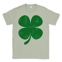 Matcha distressed green four leaf clover Classic Tee - artisFamous