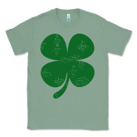 Sage distressed green four leaf clover Classic Tee - artisFamous