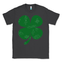 Smoke distressed green four leaf clover Classic Tee - artisFamous