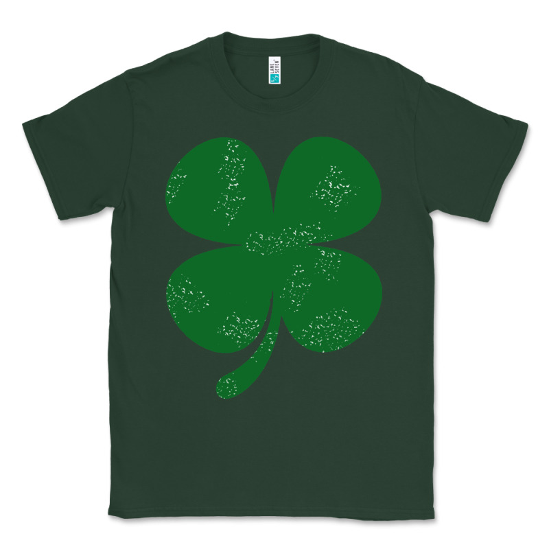 Distressed Green Four Leaf Clover Classic Tee by artisFamous | Teevron