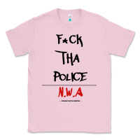 Bubblegum Pink fck tha police Classic Tee - artisFamous